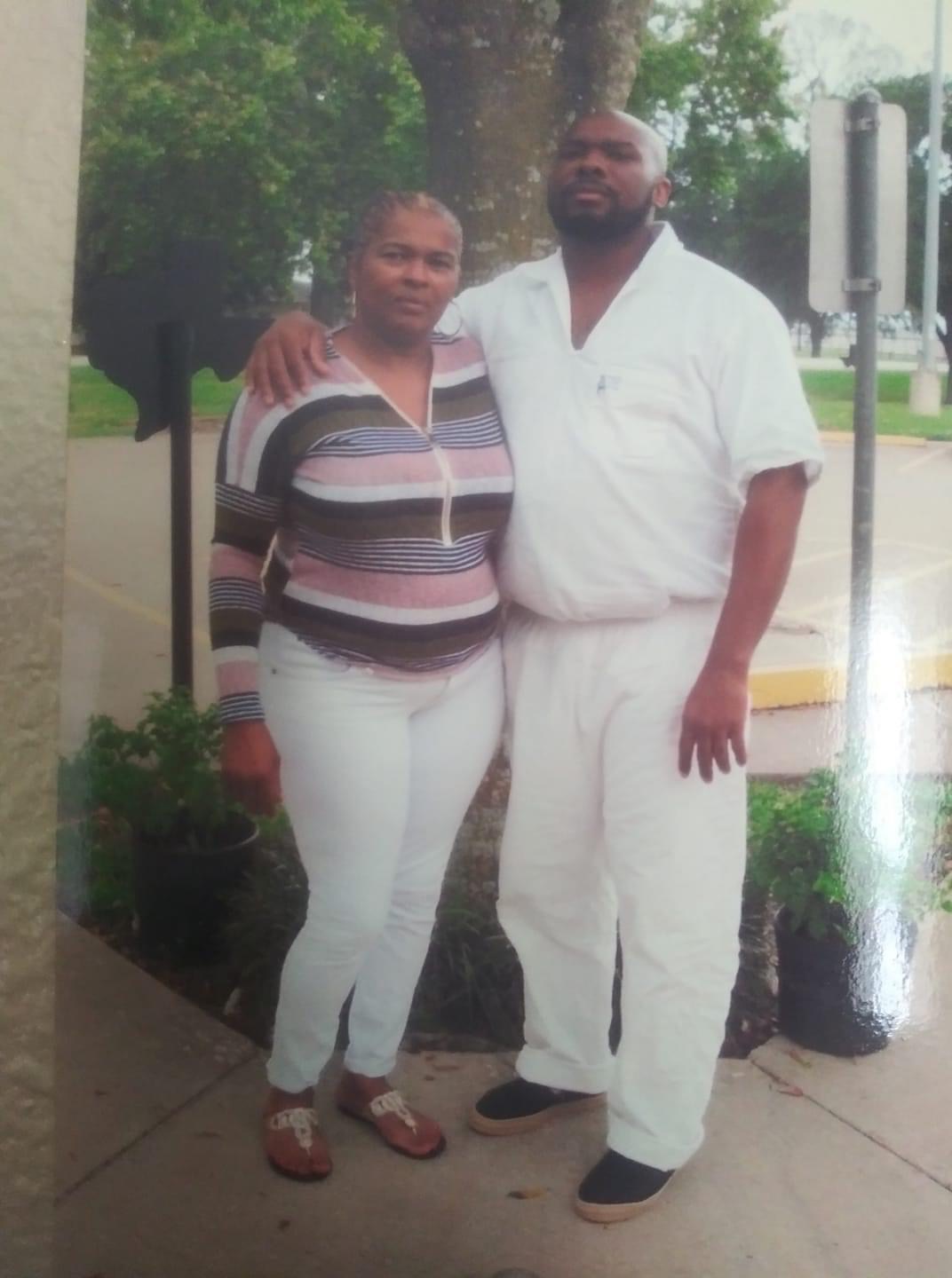 Jerry Valentino Wright with his mother